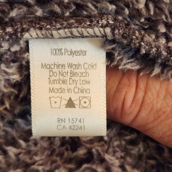 PJ Salvage Cozy Shearling Cardigan Choose Happiness RECOCA Black - Picture 9 of 9